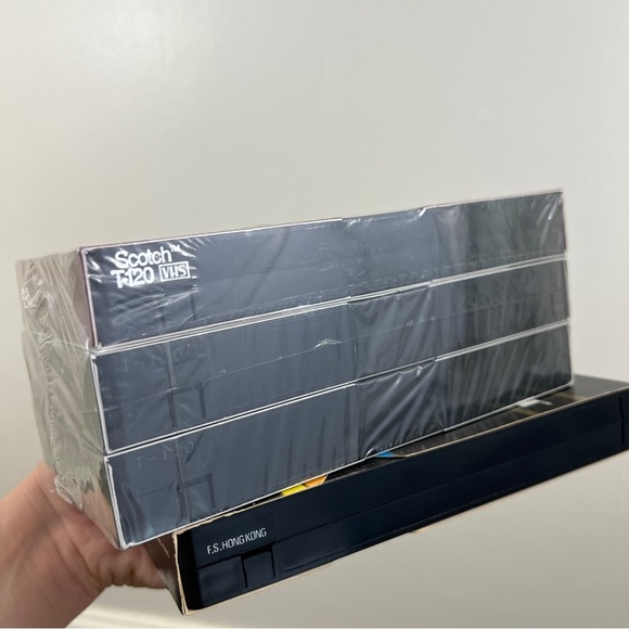 Scotch 1 EG+ High Grade T-120 Blank VHS Videocassette 2 Standard 3 Pack NOS VTG - Picture 5 of 11